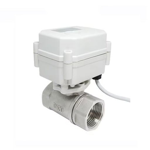 DN15 1/2 Inch 2 Way Full Port 24VDC NPT Threaded 304 Stainless Steel Water Automatic Electric Spring Return Ball Valve