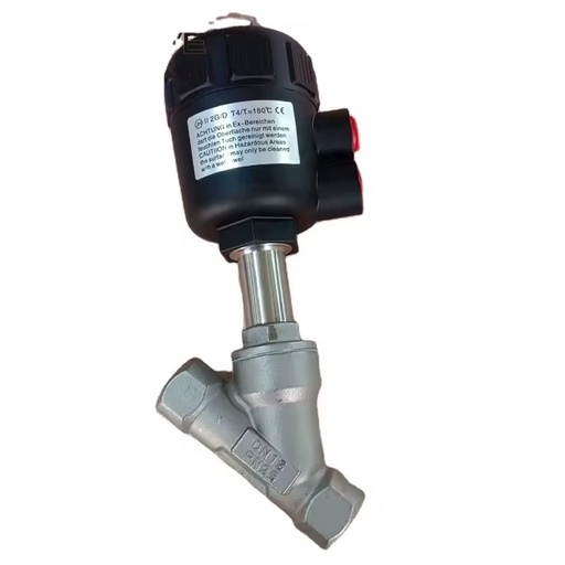 G1-1/4" DN32 Angle Body Piston Valve 2/2 Normally Closed Pneumatic Seat Valve
