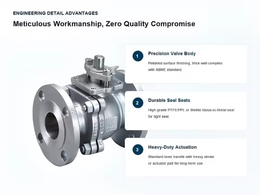 Stainless Steel SS304/SS316 Flanged Manual Ball Valve 2 Inch (DN40) Oil Gas Applications Low Pressure Normal Temperature OEM