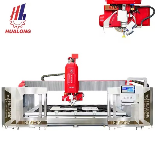 Stone Machinery HKNC-450J 5 Axis Cnc Saw Jet Stone Bridge CNC Sawjet Water Jet Cutter Stone Waterjet Cutting Machine