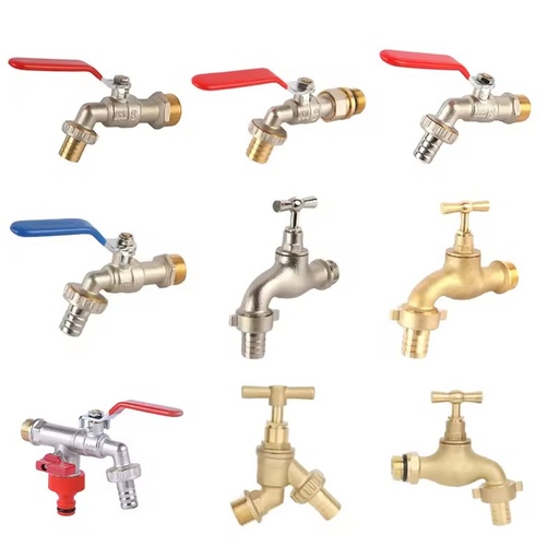 Suppliers Top Quality Full Size 1/2-1" Brass Faucet Outdoor Garden Water Tap Brass Hose Bibcock