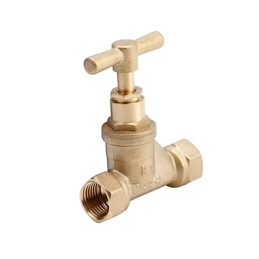 Female Threaded Brass Water Stop Valve for Water Oil and Gas Shut-off Valve Vertical Water Basin Chrome Stop Valve