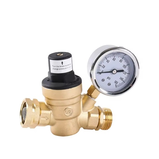 3/4INCH Reducing Valve Water Pressure Regulator Valve Brass with Gauge