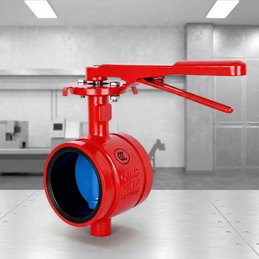 Grooved Butterfly Valve DN150 6 Inch PN16 Ductile Iron EPDM Seal Lever Handle Fire Fighting Valve for Sprinkler System