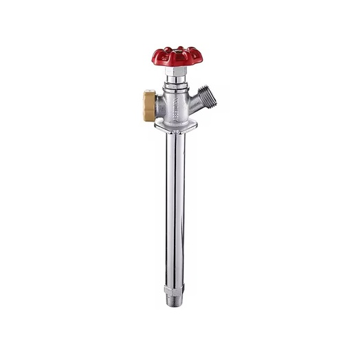 Lead Free Brass Anti-Siphon Valve with Red Handle Water Hose Bib Valve for Outdoor Plumbing System