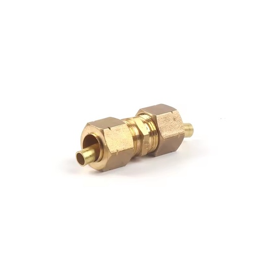 Lead-Free Brass Compression Union Fitting with Insert, Leak-Proof Tube Connector for Plumbing