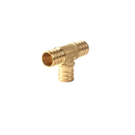 Lead-Free Brass Forged PEX Tee Fitting Equal 3 Way Barb Connector Rough Surface Mainflow Brand for Potable Water Plumbing