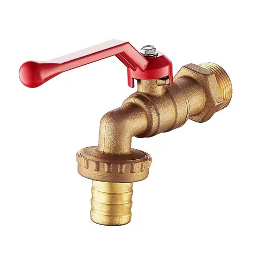 Modern ABS Handle Brass Ball Bib Tap G Thread Hose Tail Garden Faucet 1/2" X 3/4" Outdoor Water Tap