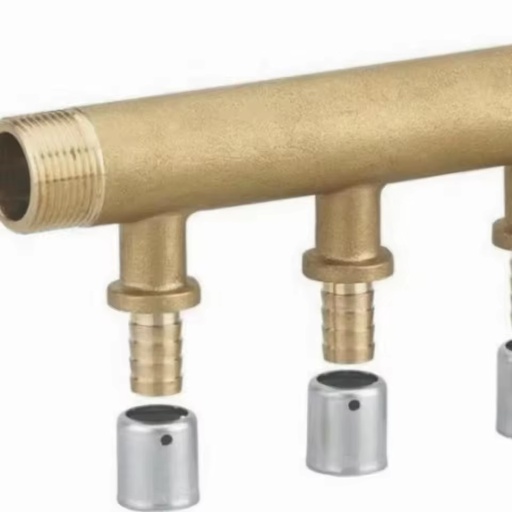 2/3/4/5/6/7/8 Ways Distribution Manifold Brass Linear Manifold With PEX Fittings 3/4" 1" Inlet With 1/2" 3/4" Outlet