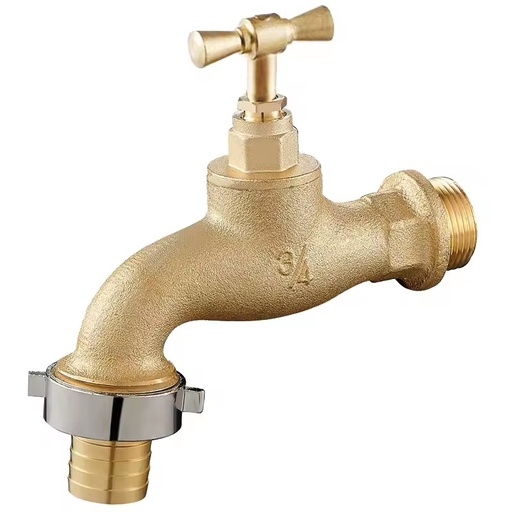 Brass Ball Bib Tap BSPP G Thread Outdoor Garden Tap ISO 228 Standard Anti-Corrosion Washing Machine Use