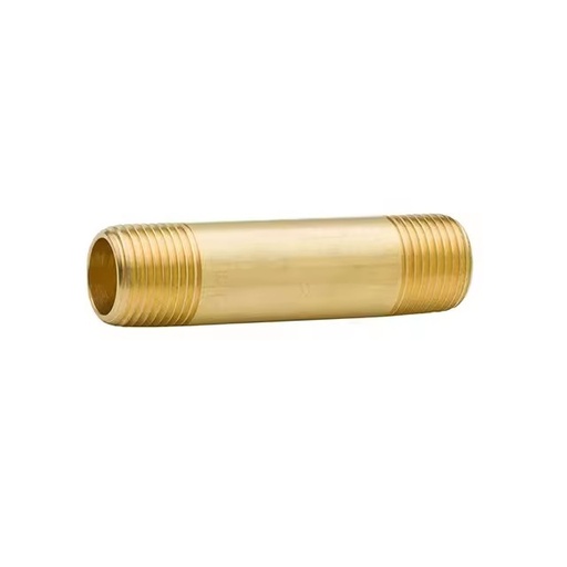 Brass Pipe Nipple Fitting, Male Thread Hex Nipple & Pipe Extension Connector for Plumbing Water Supply