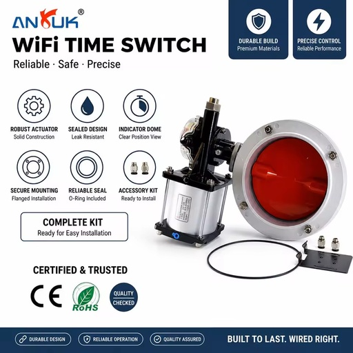 ANRUK Pneumatic Stainless Steel Ball Valve DN20-DN50 NPT/Press Connection OEM Customizable for Silo Discharge