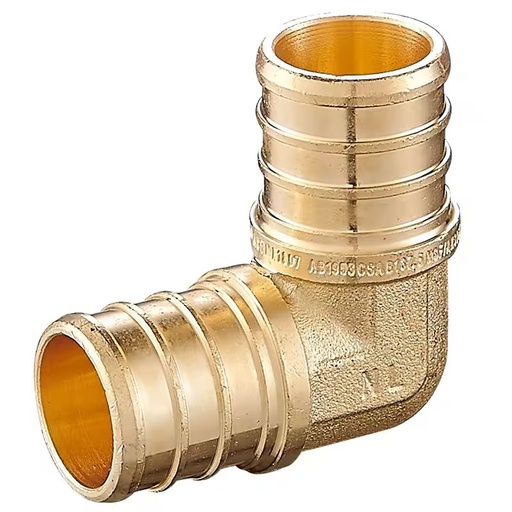 Factory Price ASTM F1807 Lead Free Brass PEX Elbow 1" X 1" Barb Crimp Fitting for PEX Tubing