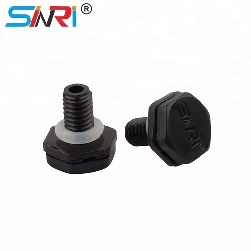 SINRI Size LOGO Customized LED High Bay Light Gas Protective Vent Valve IP67 Waterproof M5 Vent Plug Black E-PTFE Membrane