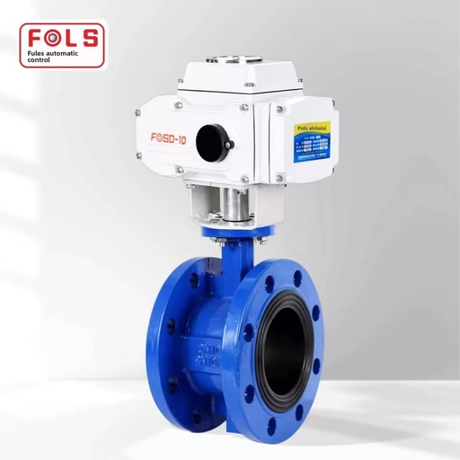 Electric Flange Butterfly Valve Firefighting Valve Non-Eccentric Leak-Proof Ductile Iron 220V for Water/Air/Oil Media Room