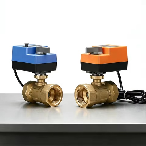 Winvall Big Torque Motorized Brass Ball Valve DN50 2'' 2 Way Valves 24VAC Actuator Manual Handle Electric Control Ball Valve
