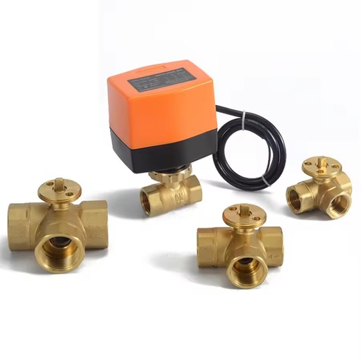 Winvall 2 Way 3 Way Small Electric Valves 220V 110V 24V Actuator On/off Control Type Motorized Brass Ball Valve