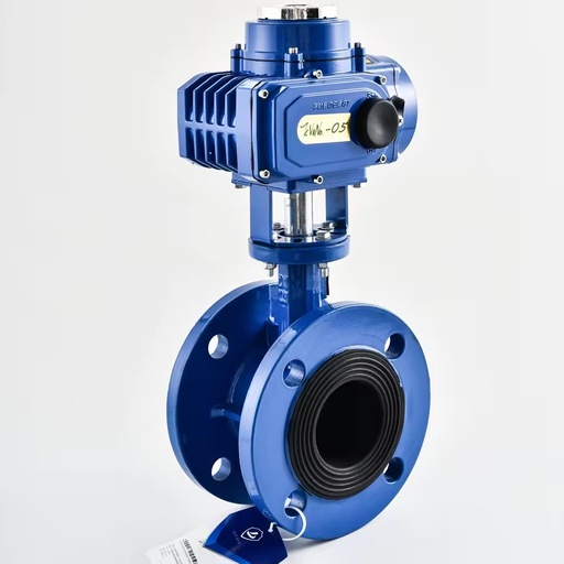 Factory Direct Electric Actuated Butterfly Valve DN50 DN80 DN100 24V 220V On/Off Regulating Cast Iron Flange Connection EPDM