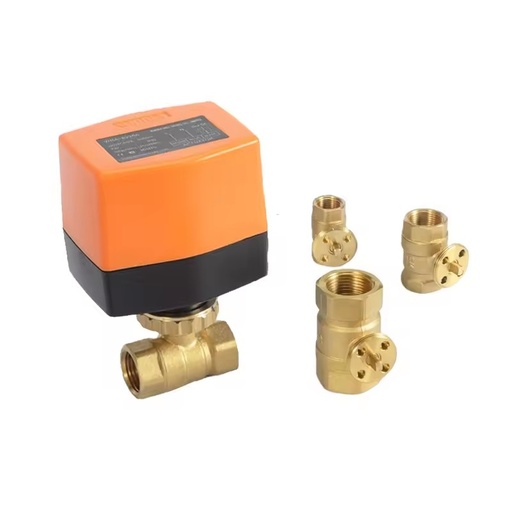 Winvall Valve Supplier WRA-6320A Motorized 2 Way Valves 1/2'' 3/4'' 1'' On/Off Control Electric Brass Ball Valve