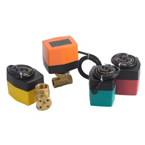 Winvall WRA-6320 2 Way Motorized Brass Valves 1/2'' 3/4'' 1 '' Electric Actuated Water Flow Motorized Ball Valve DN15 DN20 DN25