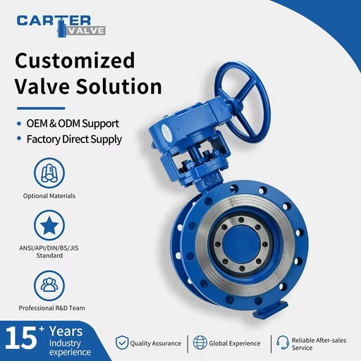 High Temp High Pressure Triple Offset butterfly Valve WCB/SS304/316 Flange Corrosion Resistant Steam Fire Safe PneumaticElectric