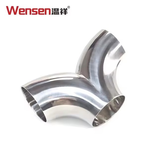 Wensen Sanitary 304/316 Stainless Steel Welded Man-Type Tee - Goat-Horn Style Pipe Fitting for Food Grade Pipelines
