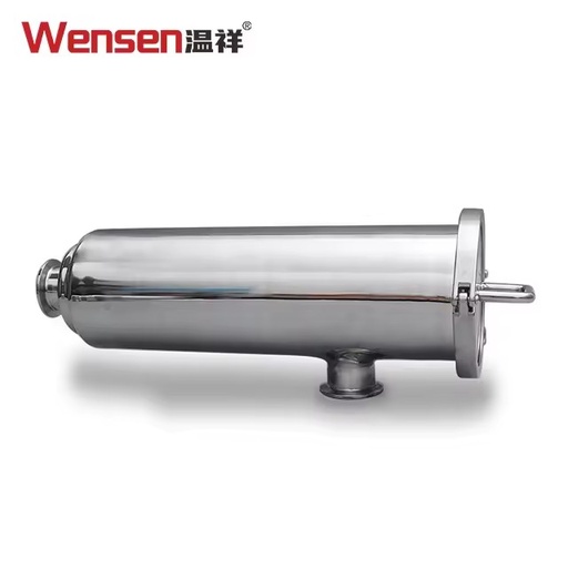 Wensen 304/316 Sanitary Grade Stainless Steel Angle Straight Pipeline Filter with Clamp Connection