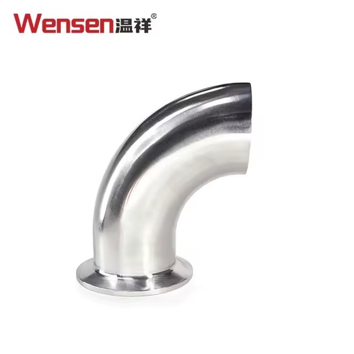 Wensen 304 Stainless Steel Quick-install Elbow Clamp 90 Degree Single-welded Flange Pipe Fitting