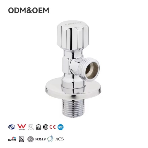 PPW Brass Ball Angle Valve High Quality Modern Design Smart Toilet Chrome Finish Manual Stop Control Valve Female Water High