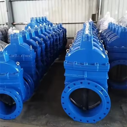 GGG50 PN10 PN16 Flange Type Non Rising Stem Soft Sealing Ductile Cast Iron Sluice Gate Valve