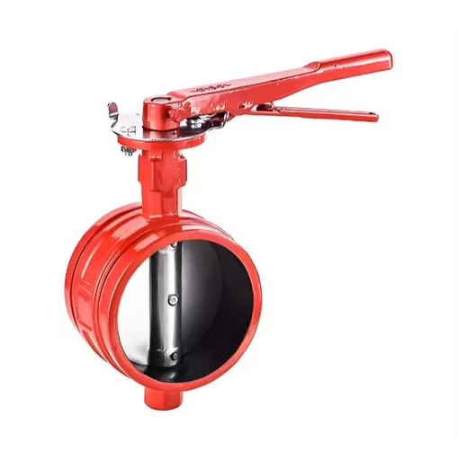 Factory Manual 304/316 Stainless Steel Grooved Fire Butterfly Valve for Water Fire Protection