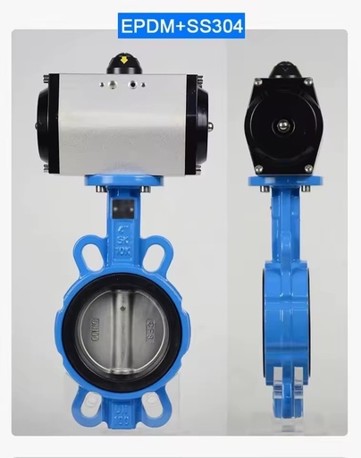 Factory Directly Sale Low Price Pneumatic Operated Butterfly Valve Stainless Steel Body EPDM/PTFE Seal for Water Industry