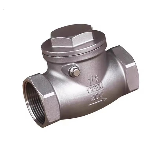 304 Stainless Steel Horizontal Check Valve with Internal Thread Swing Corrosion-Resistant Shutoff for Water OEM Customizable