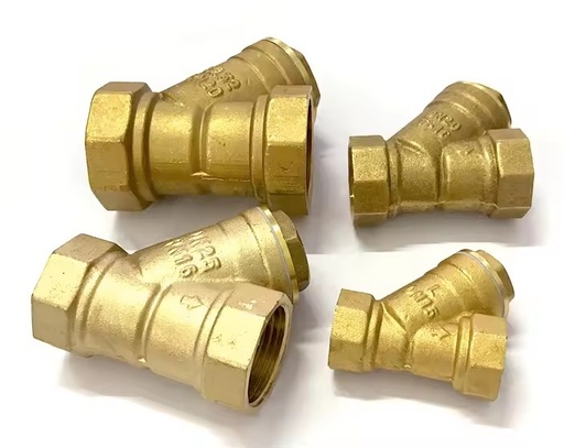 1/2" to 4" Brass Y Type Strainer Check Valve Manual 3-Way Ball Valve Filter for Water with Female Thread