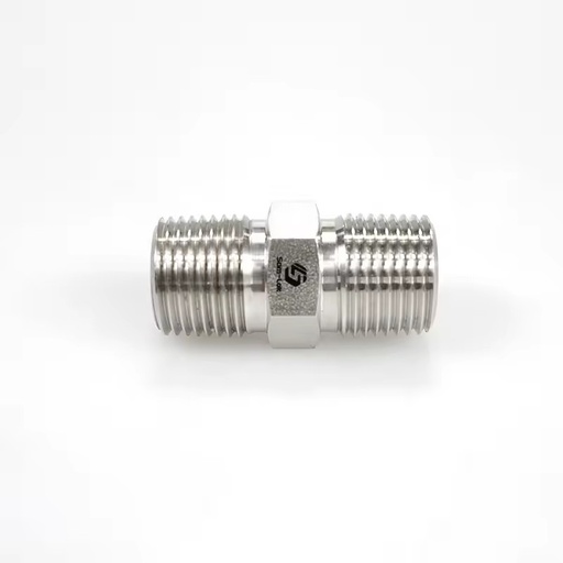 Male Thread NPT Hex Nipple Instrumentation Pipe Fittings Stainless Steel Double Head Male Wire Fitting
