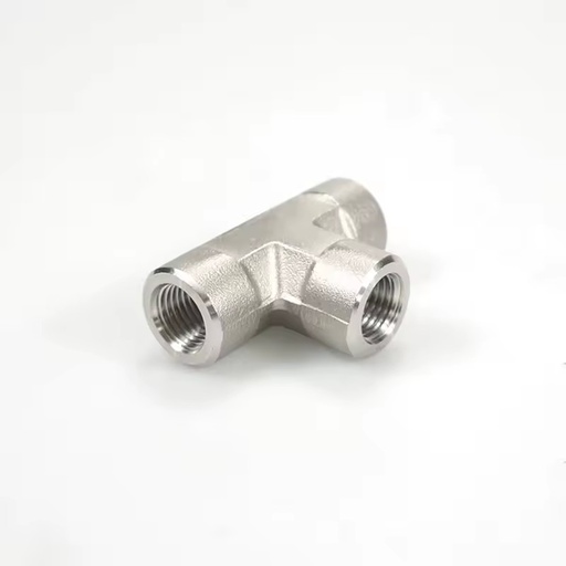 Stainless Steel Forged High Pressure Female Thread Tee Fittings 3 Way Pipe Fittings Compression Pipe Fitting