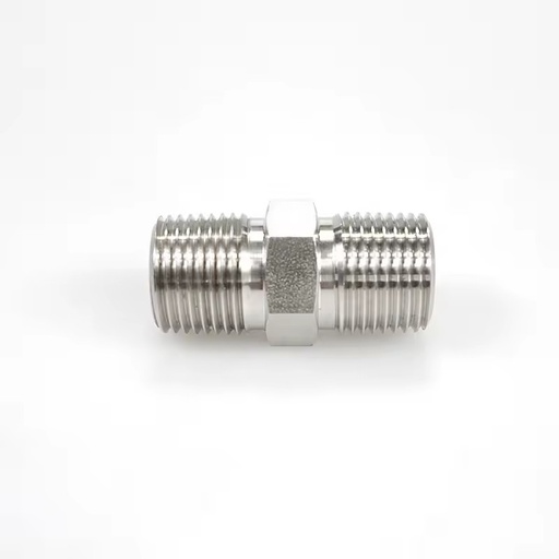 316 Stainless Steel 1/16 Inch to 2 Inches Pipe Fittings NPT ISO BSP Threads Male Hex Nipples