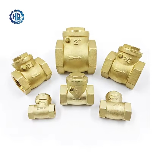 Non-Return One-Way Angle Structure Manual Miniature for Water Oil All Copper Swing Type Horizontal Check H14W Brass Check Valve