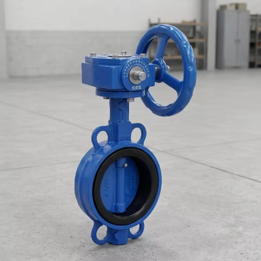 Wafer Type Butterfly Valve D371X-16Q Turbine Worm Gear Operated EPDM Soft Seal Ductile Iron for Water Supply Industrial System