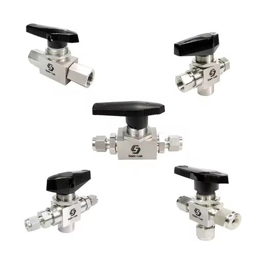 3Way Instrument Ball Valve SS316 3000psi 6000psi 10000psi Double Ferrule Instrument Ball Valve