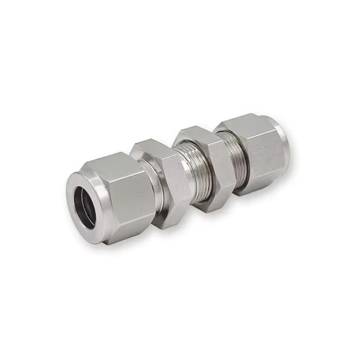 Compression Double Ferrule Fittings Connector 3/8 Inch Tube 316 Stainless Steel 6000 PSI Duplex Monel 6Mo 3/4 Bulkhead Union