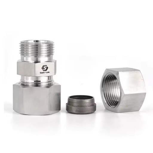 Stainless Steel 10L Compression Single Ferrule Union Hydraulic Tube Fittings