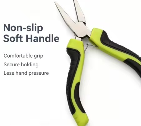 SOONER Factory Direct Sale of Carbon Steel Rubber Handle Labor-saving Multi-functional Serrated Jaw Flat Nose Pliers 6in 8in