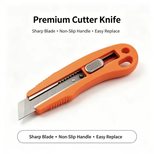 Multi-function Industrial Utility Knife 18mm Thickness for Wallpaper Cutting Unpacking Deliveries Opening Boxes-Office Home Use