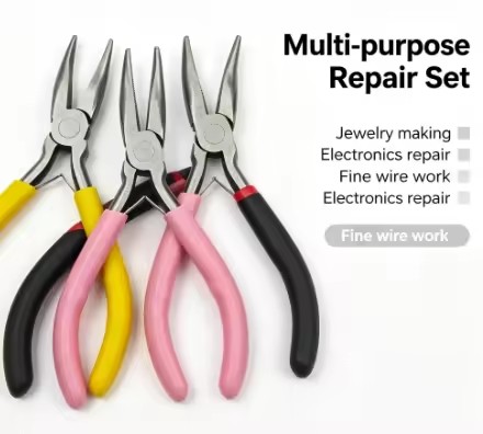 Hardware Household Multitools Kit with Bent-Nose Metal Carbon Steel Cutting Tools for DIY Hand-Crafting