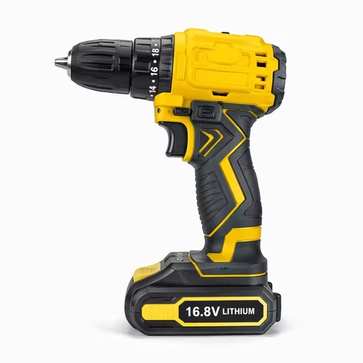 16.8V Brushless Cordless Impact Drill 40NM High Torque Electric Hammer Screwdriver 10mm Chuck Lithium Battery Woodwork Tool