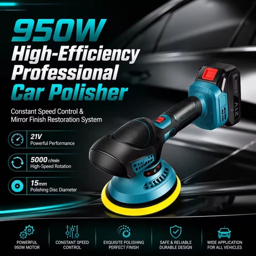 20V Cordless Variable Speed Electric Polishers Portable Kit Auto Body Waxing Equipment Floor Mirror Restoration Scrubber