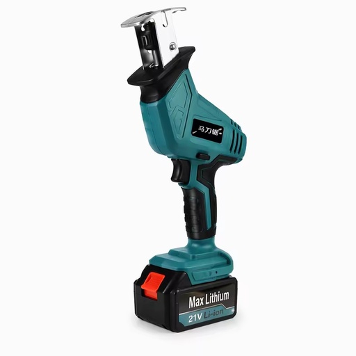 20V Cordless Reciprocating Saw One Handed Electric Saber Saw Portable Power Saw for Garden Tree Pruning and Wood Cutting