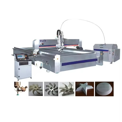 Industrial Marble Granite Porcelain Sink Quartz Slab Water Jet Stone Cutting Machine AC 5 Axis Waterjet Cutter Motor Pump