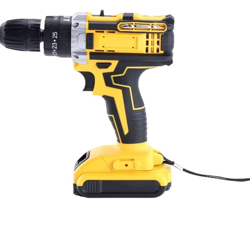 Cordless Impact Drill 21V Lithium Battery Dual Speed 10mm Chuck 65N.m 2000RPM 2PCS Charger Kit Wood/Metal/Concrete Drilling